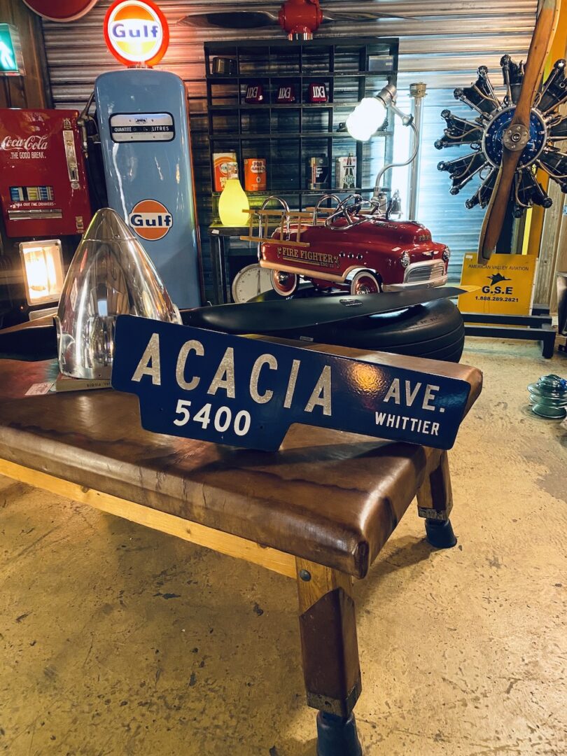 Plaque de rue vintage américaine