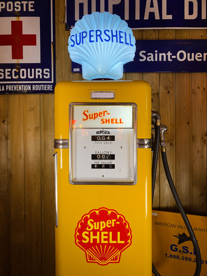 pompe à essence américaine Supershell