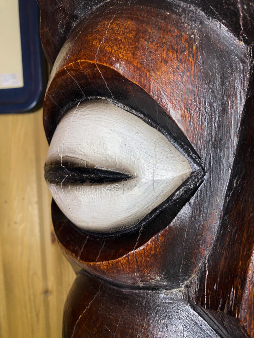 Authentique Tiki tahitien en bois