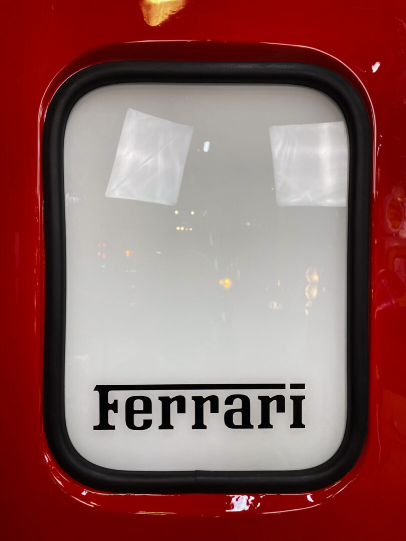Ferrari gas pump wall decoration