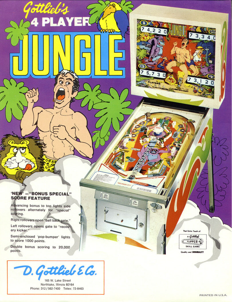 Jungle pinball game