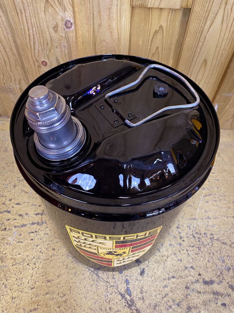 Custom Porsche oil container
