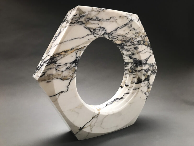 bolt sculpture Pyrénées marble