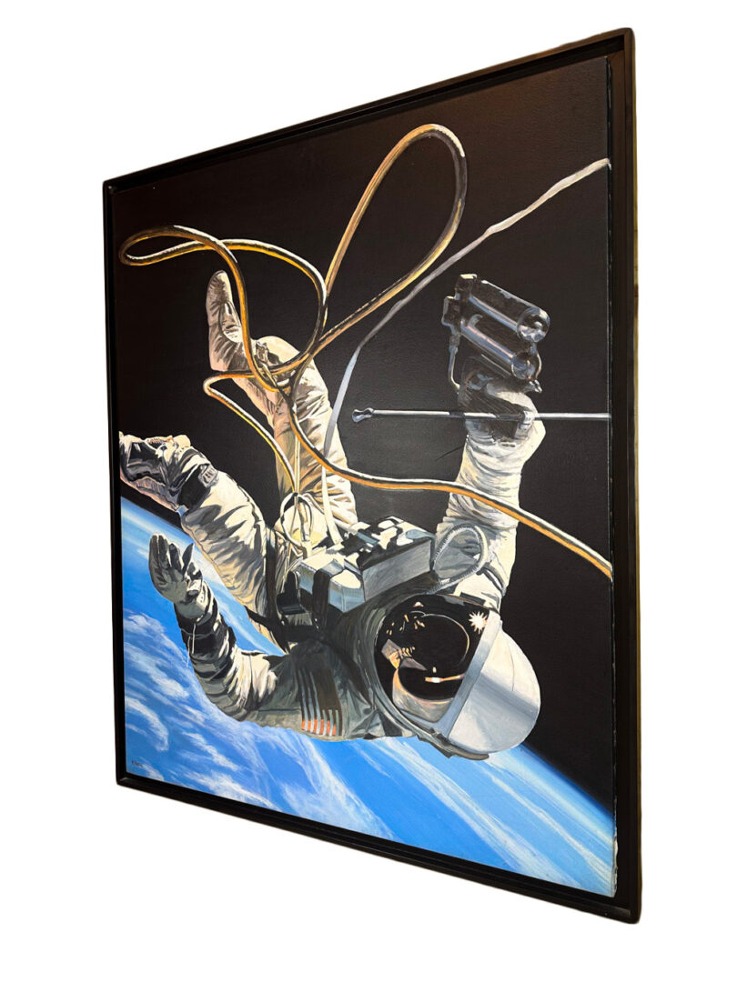 astronaute earth canvas