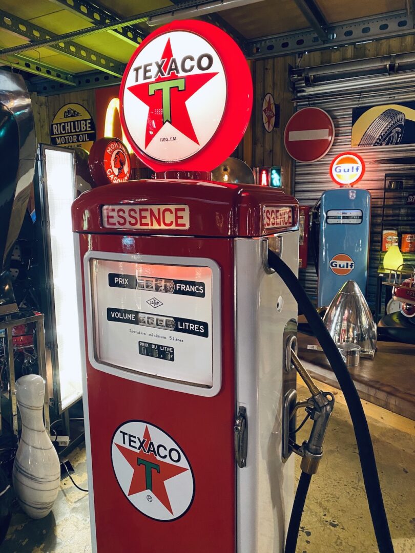 Pompe à essence vintage rétro