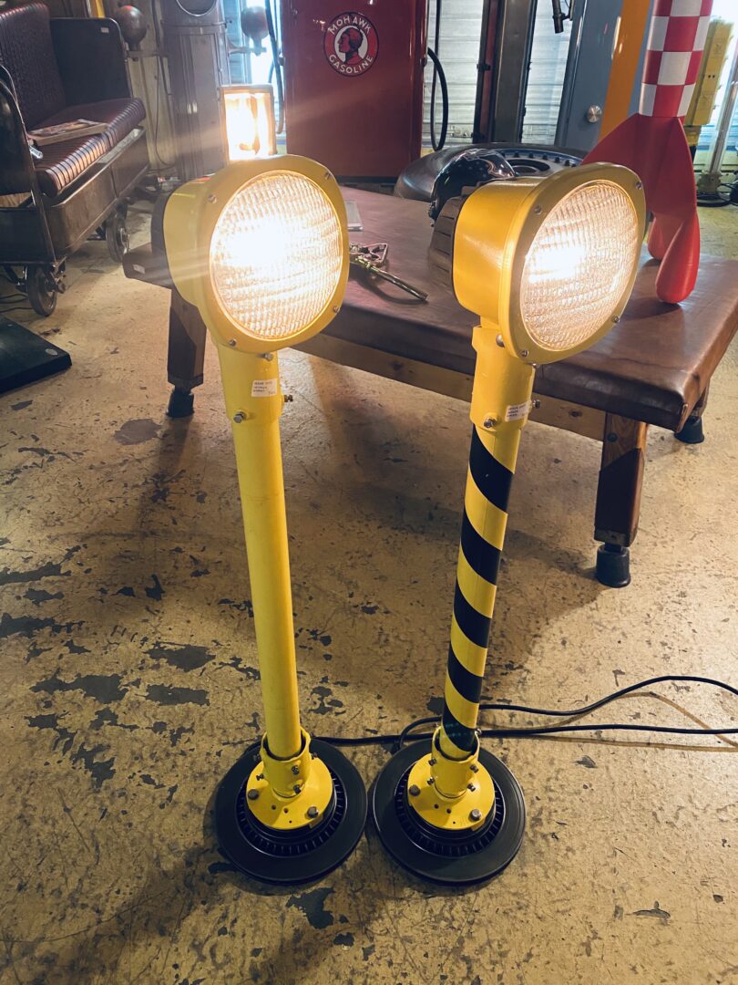 aviation light on a stand