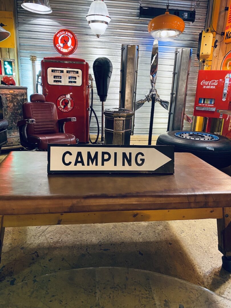 Plaque émaillée camping