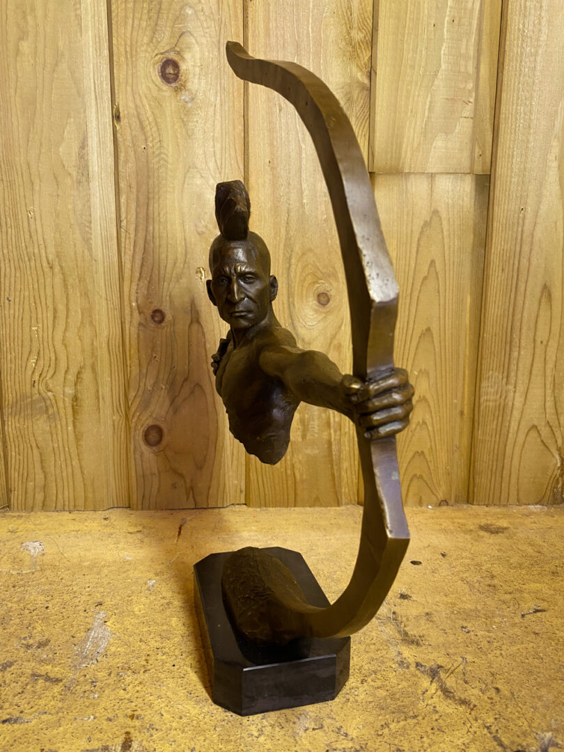 Sculpture en bronze vintage