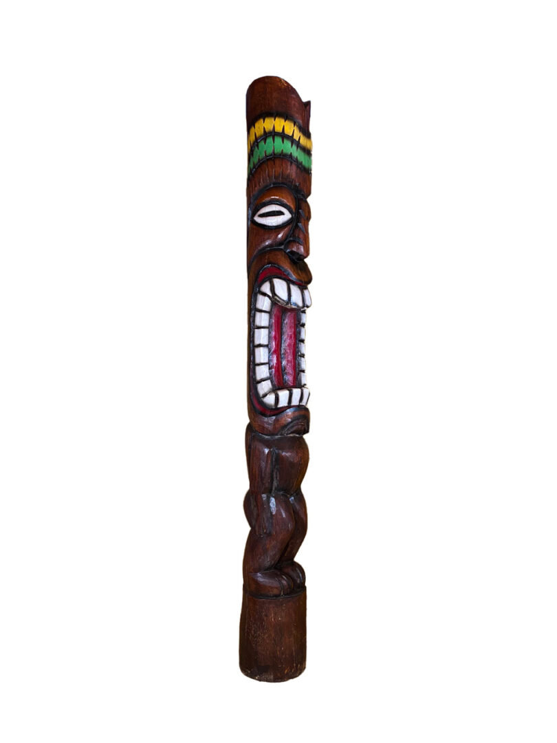 Sculpture Tiki polynesien en bois