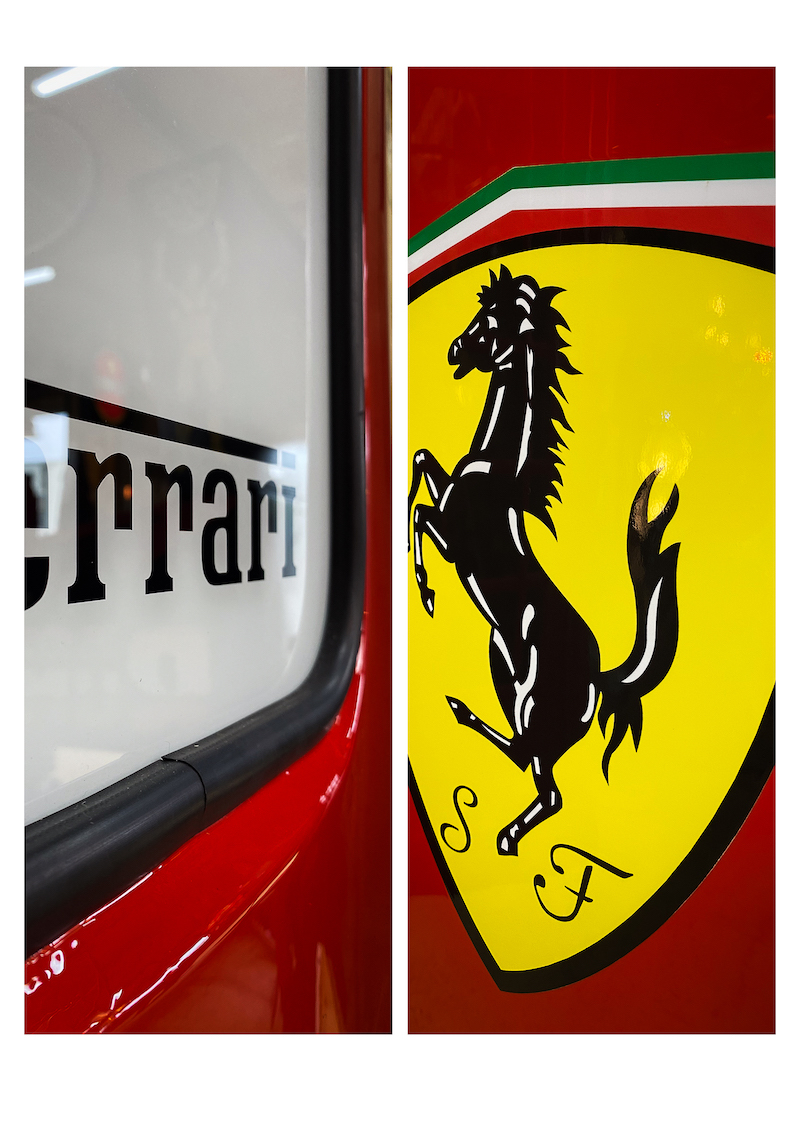 Décoration originale en métal Ferrari