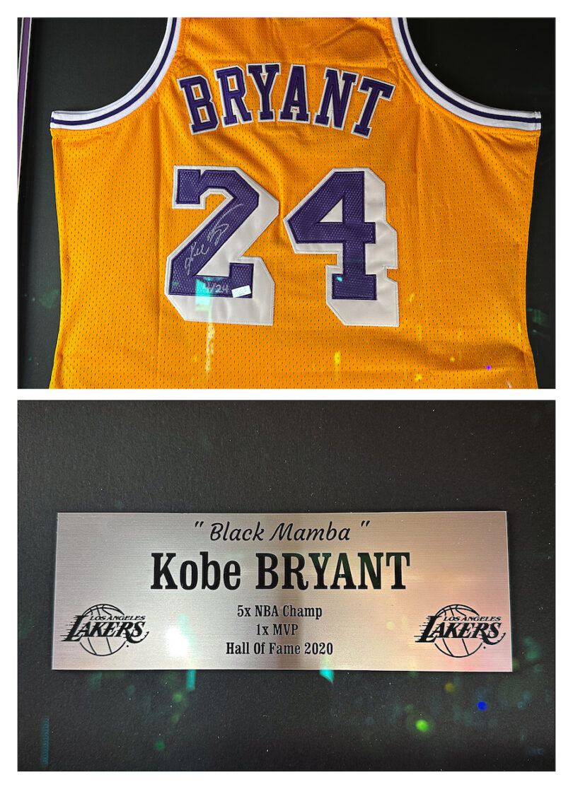 maillot Kobe bryant dedicacé authentique