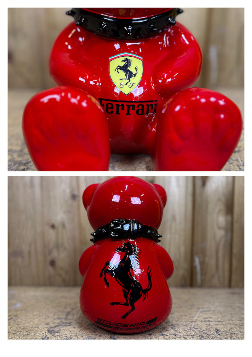 sculpture ferrari bear pop art