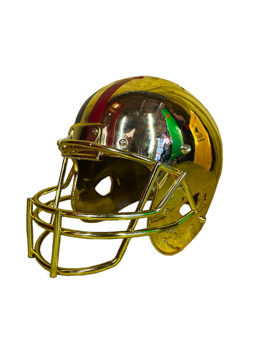 Casque NFL doré déco