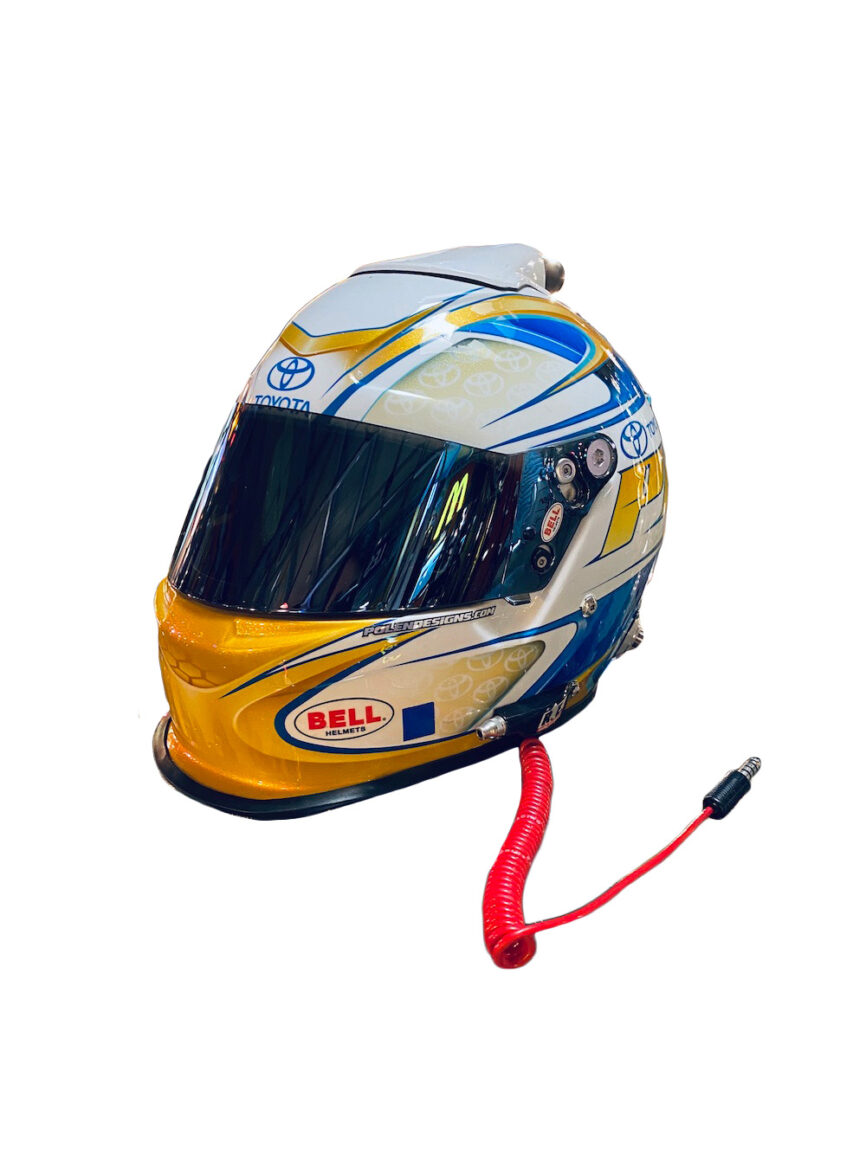 Casque vintage de course automobile