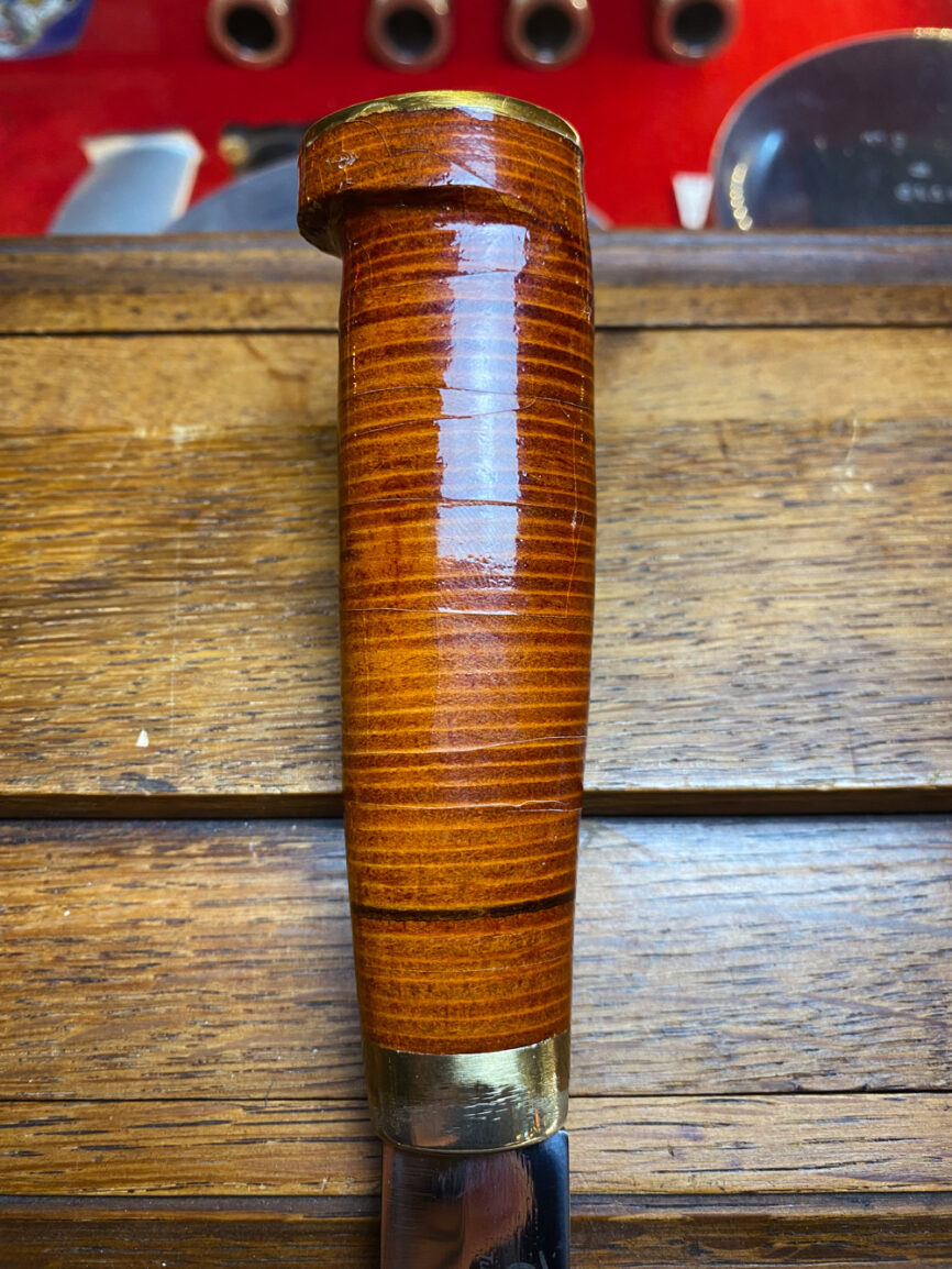 Ancien Grand Couteau PUUKKO FINLANDAIS avec Étui en cuir - Couteaux