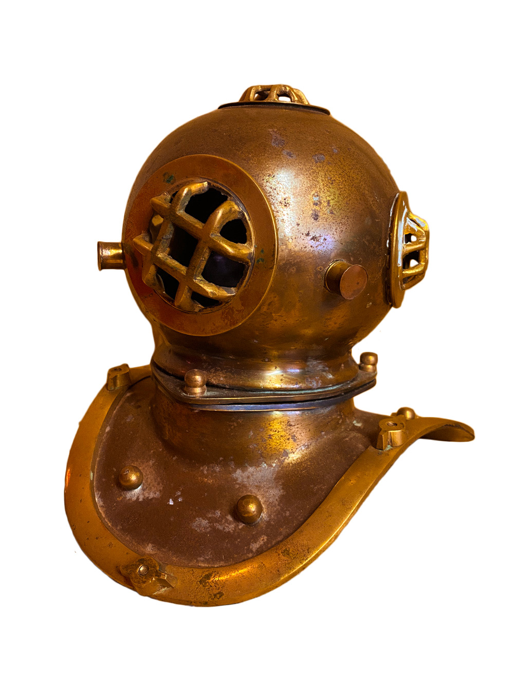 Mini Casque De Plongée En Cuivre/laiton - Réplique Vintage US Navy Mark V, 15,2 Cm, Décoration Nautique Bureau Ou Intérieur