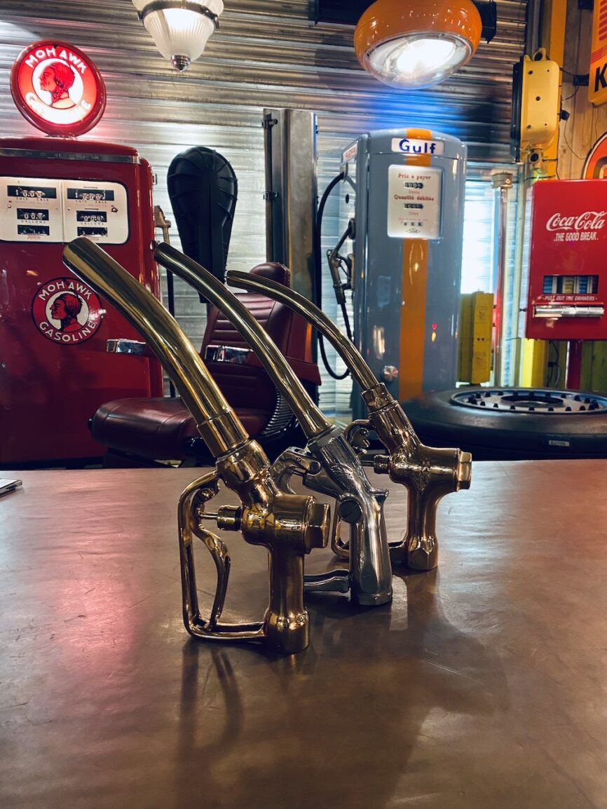 Pistolet pompe à essence poli miroir