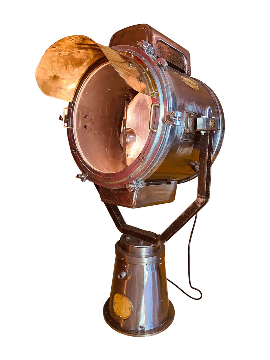 Projecteur luminaire de marine ancien