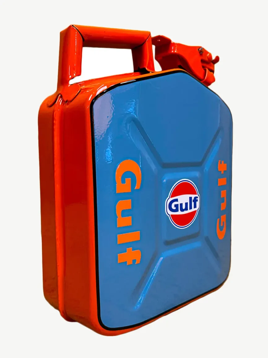 Jerricane essence ancien customisé Porsche