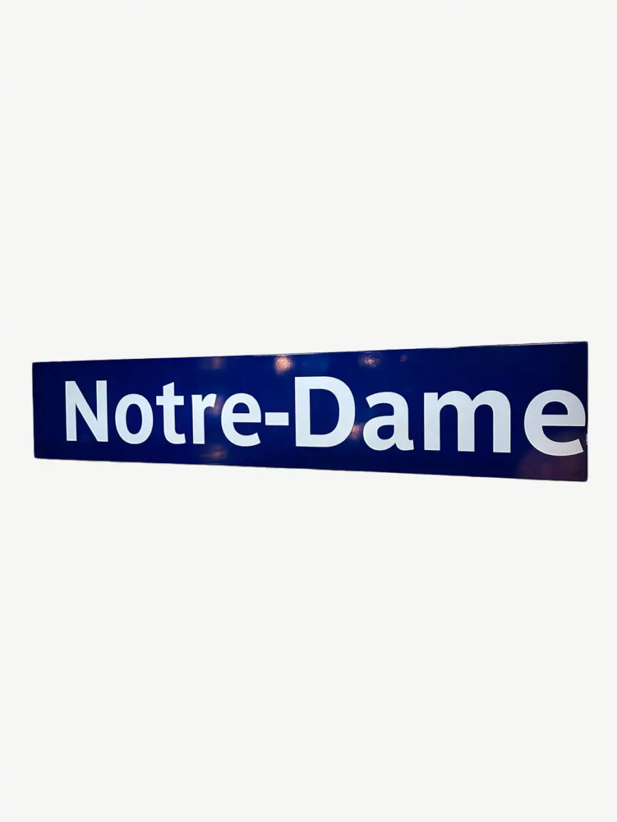 plaque émaillée metro notre dame