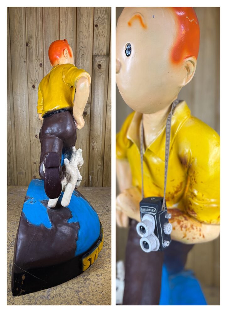 Grande Figurine Tintin Et Milou – Studio Aventure – 34 Cm – Occasion