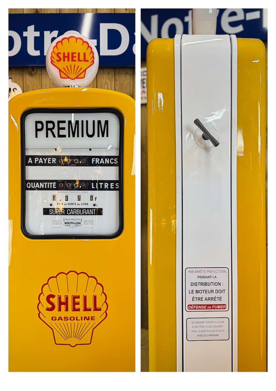 pompe à essence Shell authentique