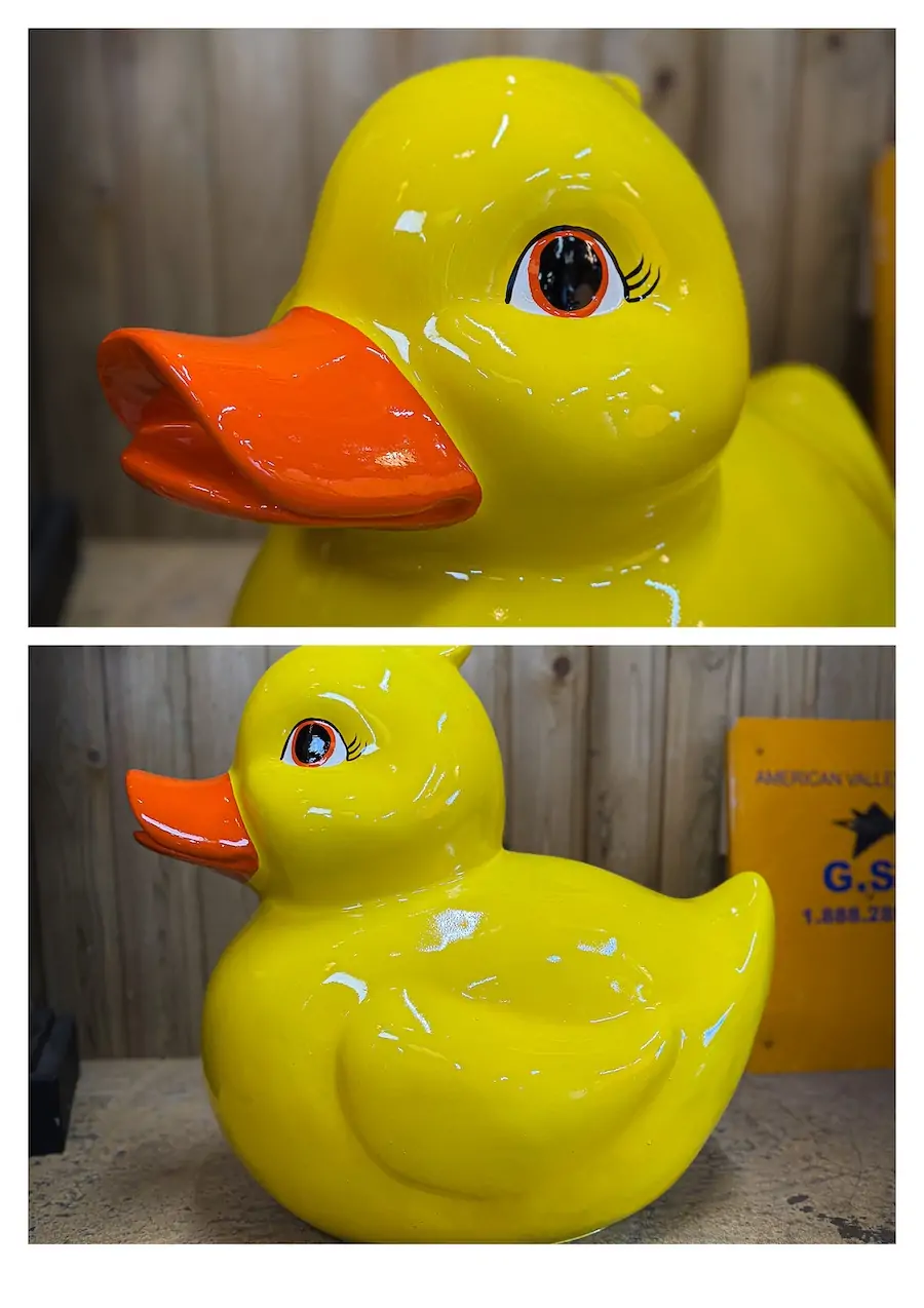 sculpture canard de bain géant