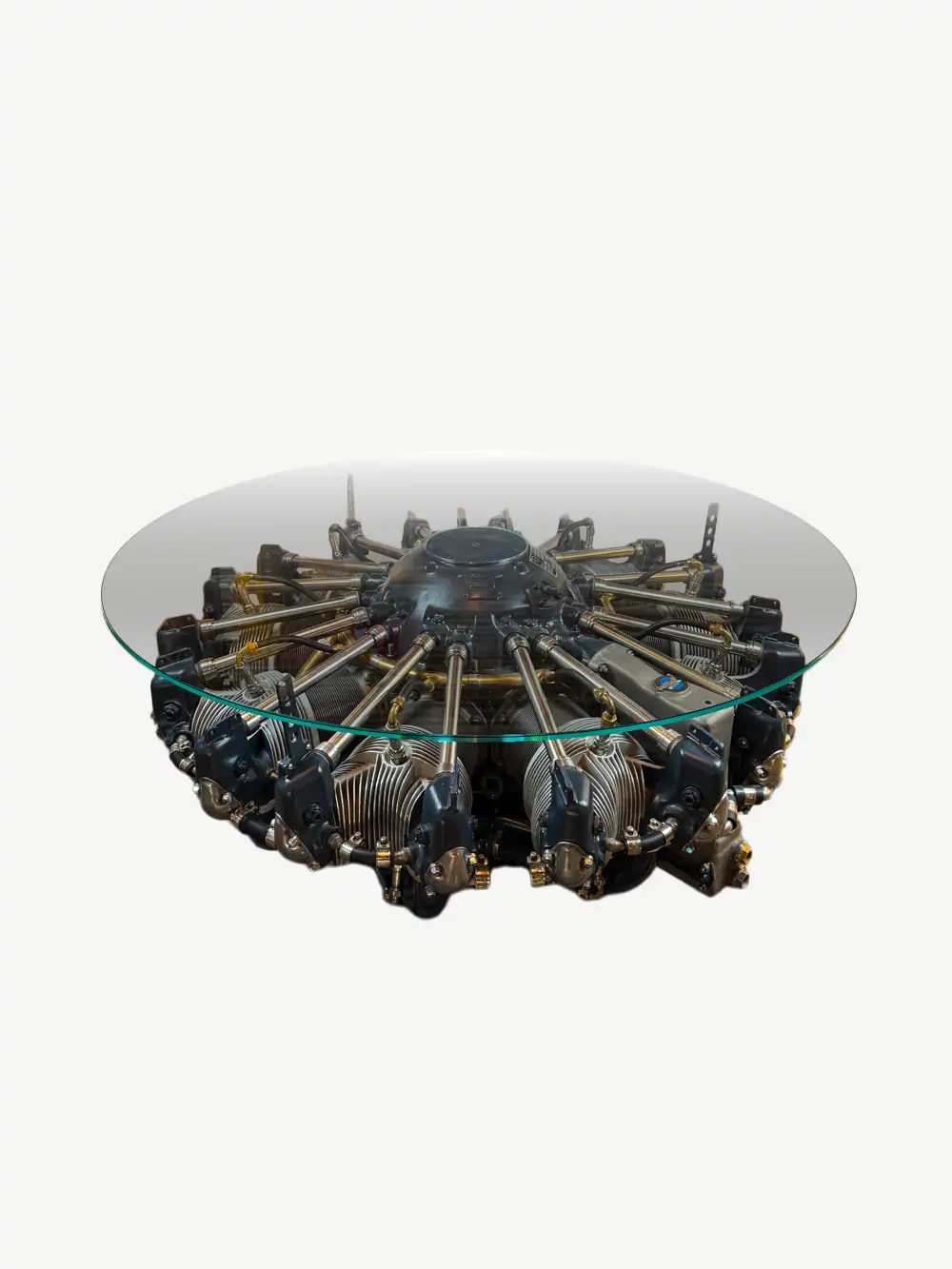 aircraft engine coffee table