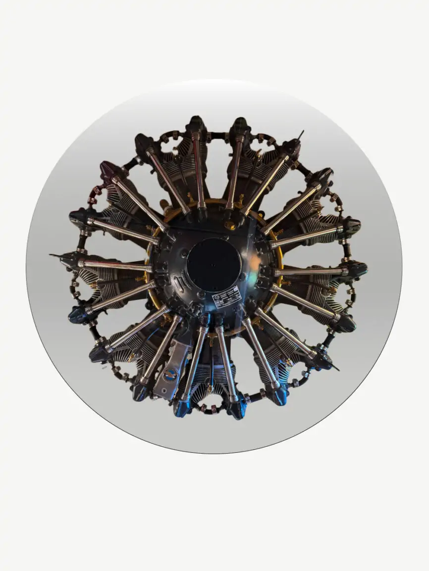 table basse moteur en étoile