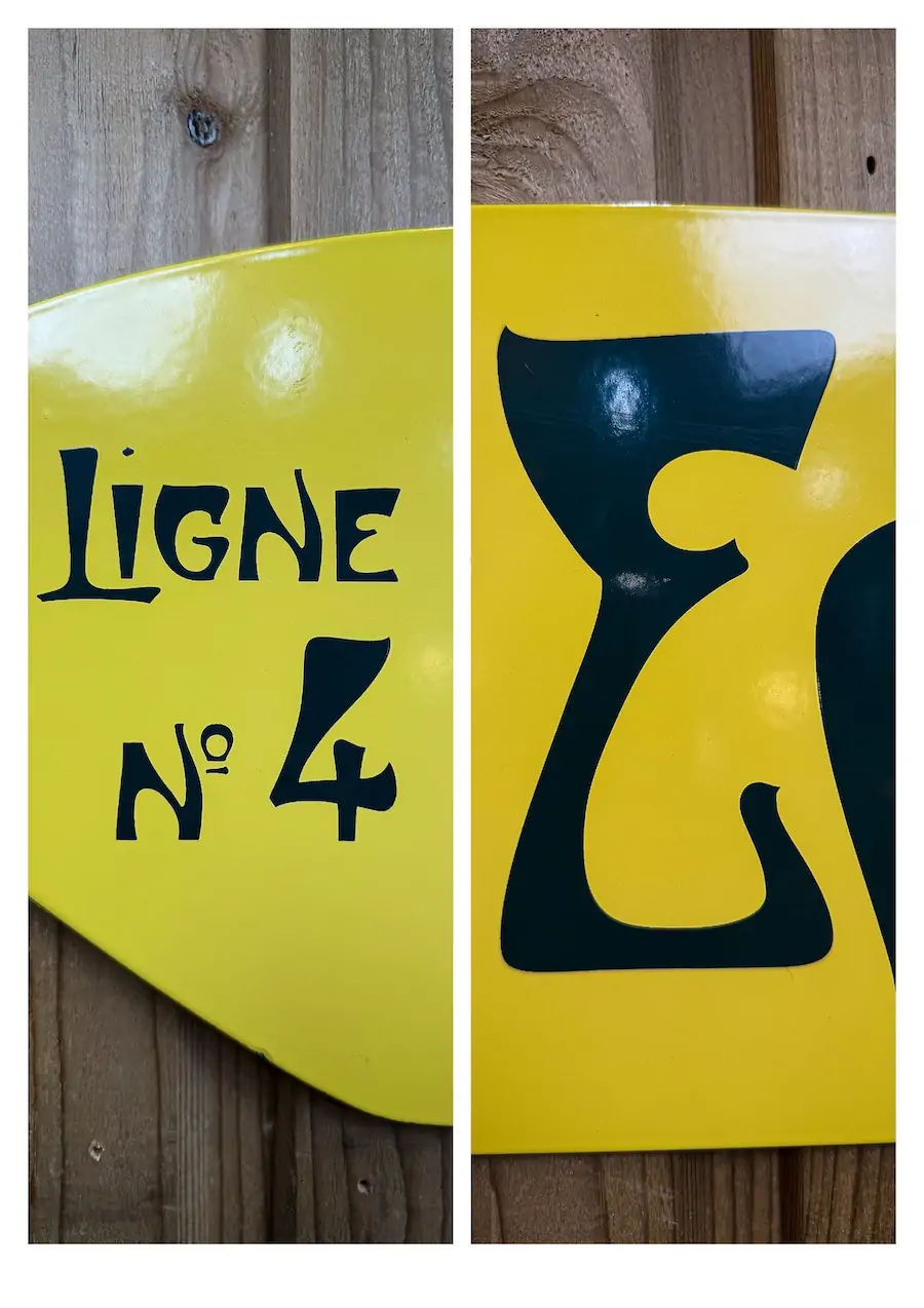 plaque émaillée métro parisien