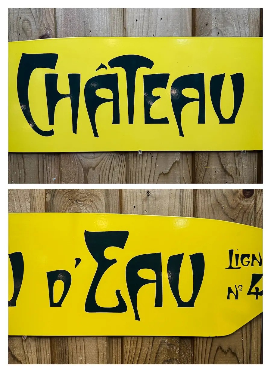 plaque émaillée métro vintage