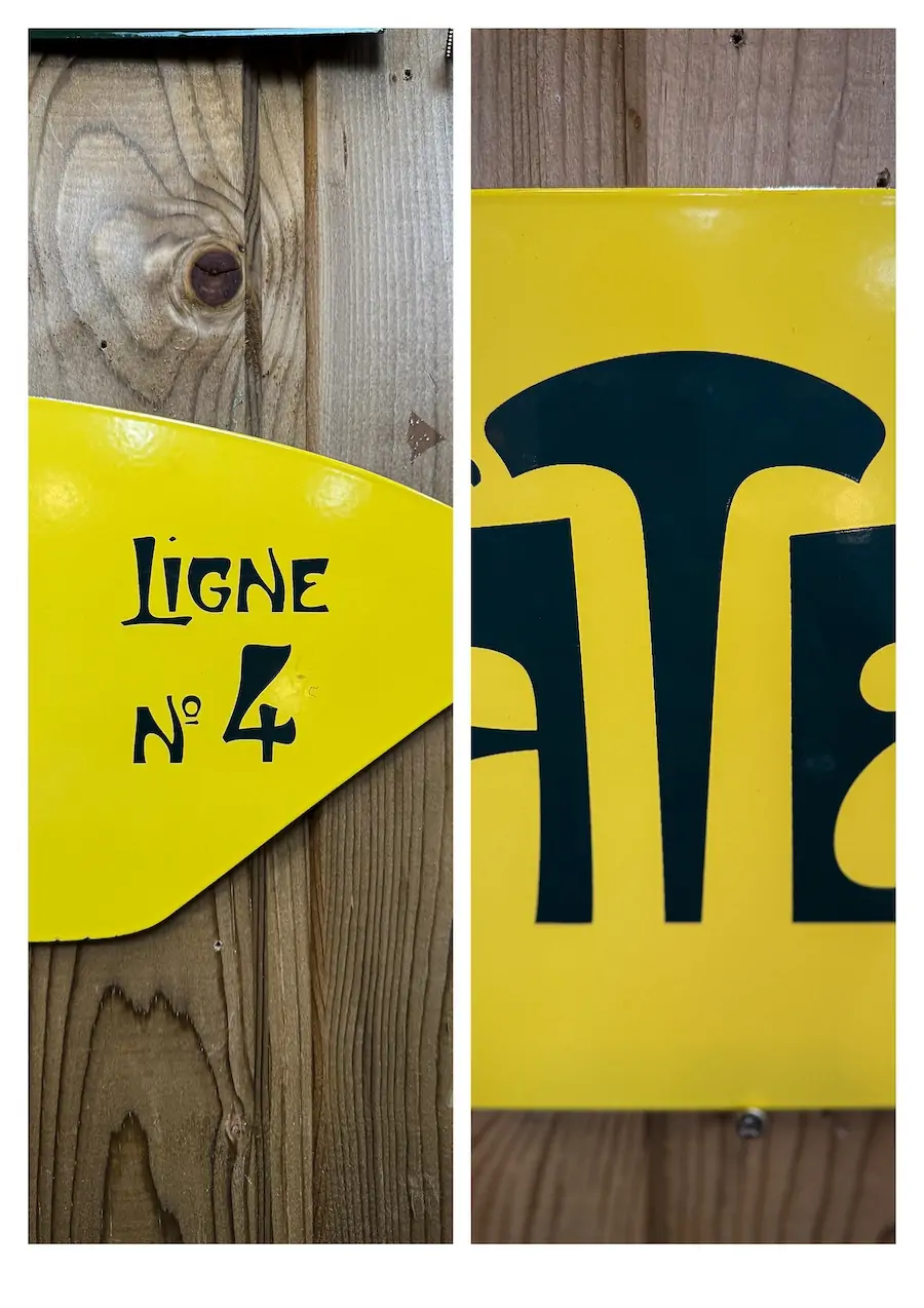 plaque émaillée métro collection