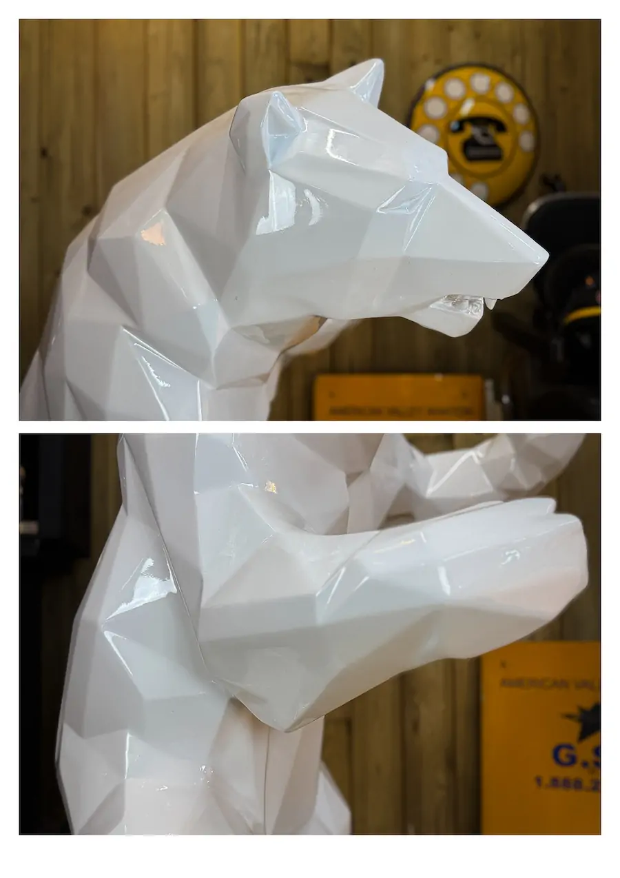 sculpture géante standing bear par Orlinski