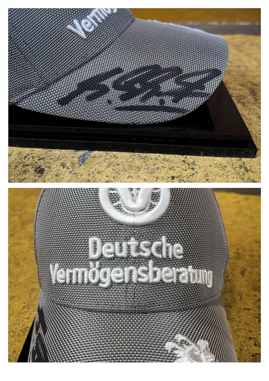 casquette dédicacée sport automobile