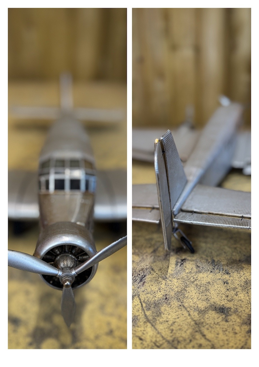 maquette avion Junkers aluminium