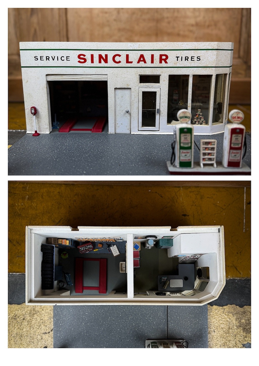 Maquette de station service Sinclair ancienne