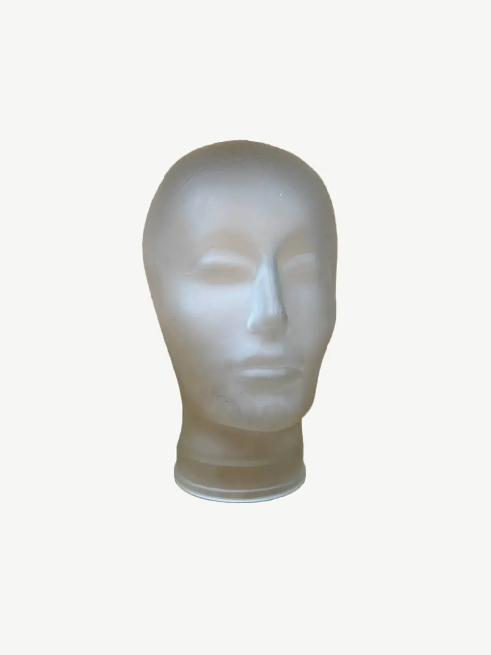 Sculpted head in frosted glass 20cm - Image 2