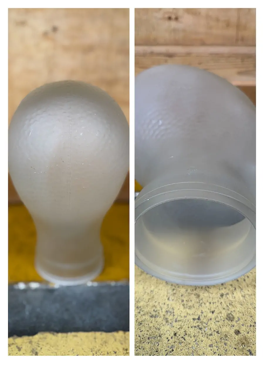 Sculpted head in frosted glass 20cm - Image 5