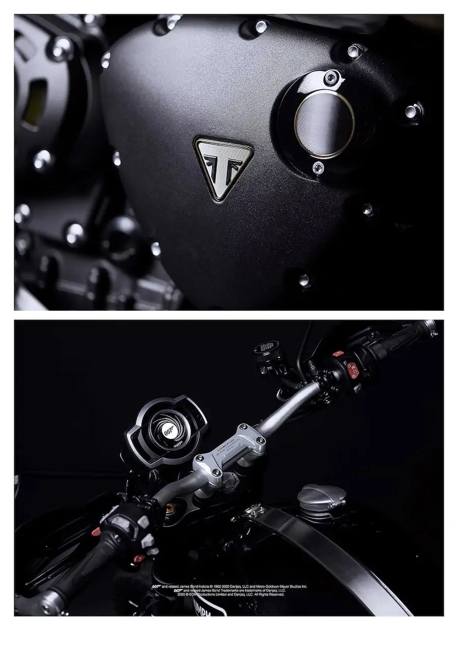 moto triumph james bond 007