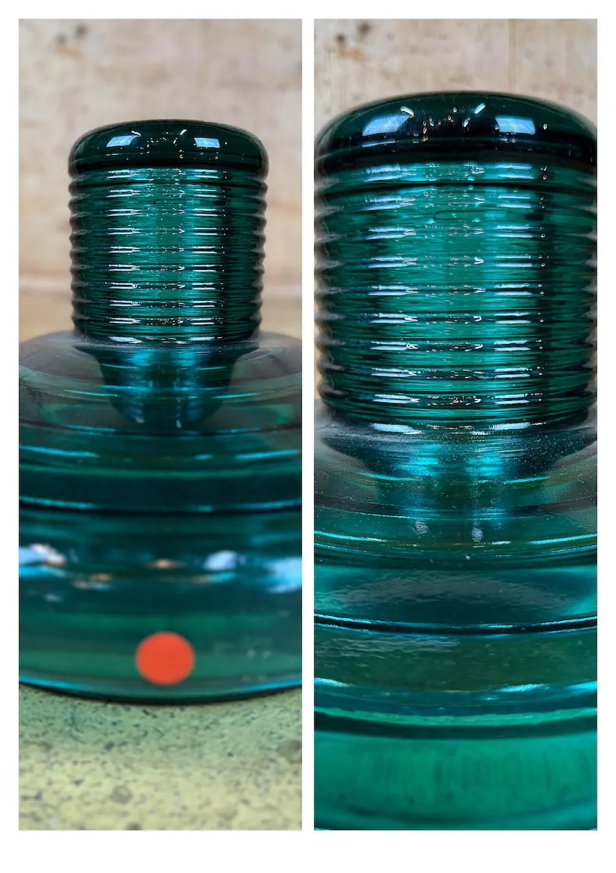 Isolateur en verre brocante