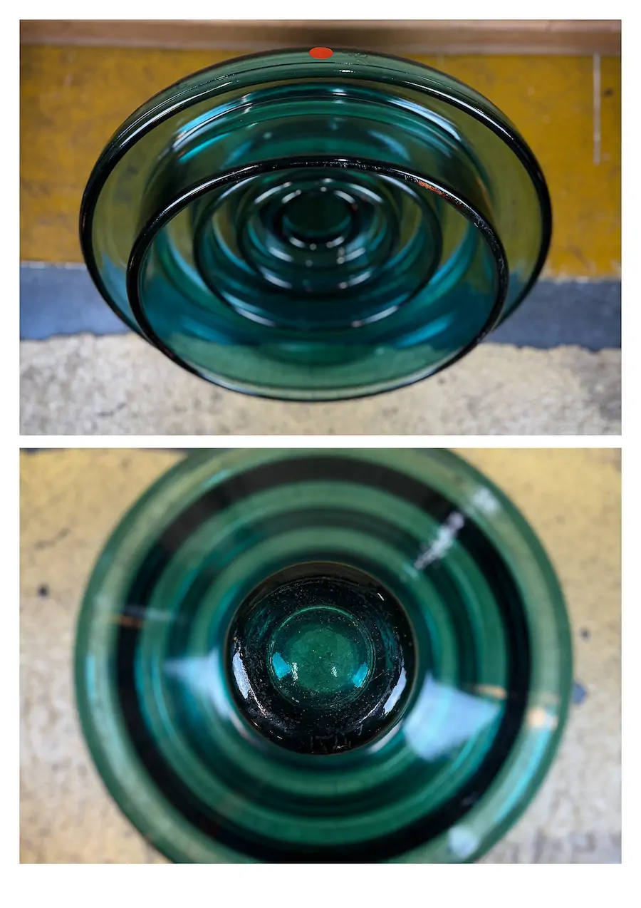 Isolateur en verre déco rétro