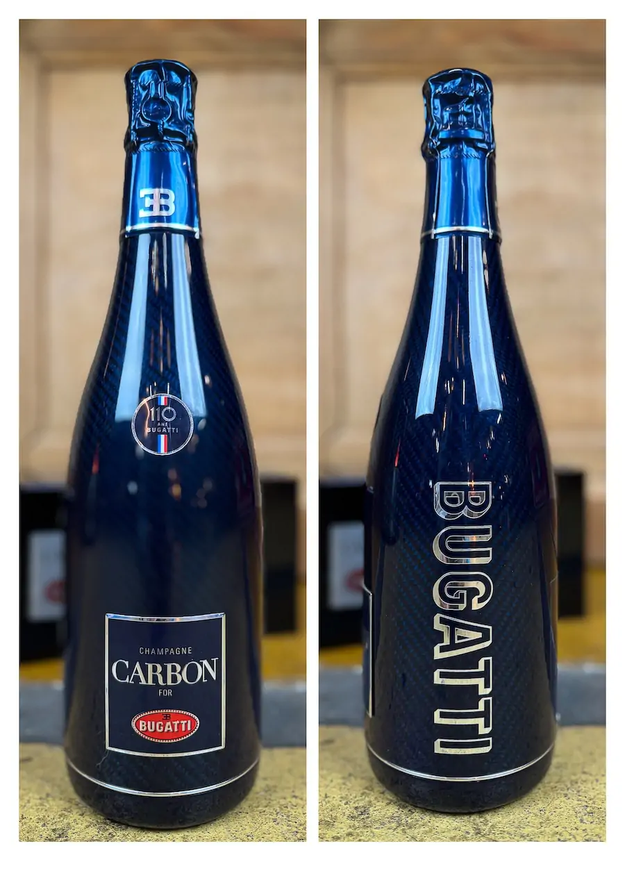 Bouteille champagne carbon for bugatti collection