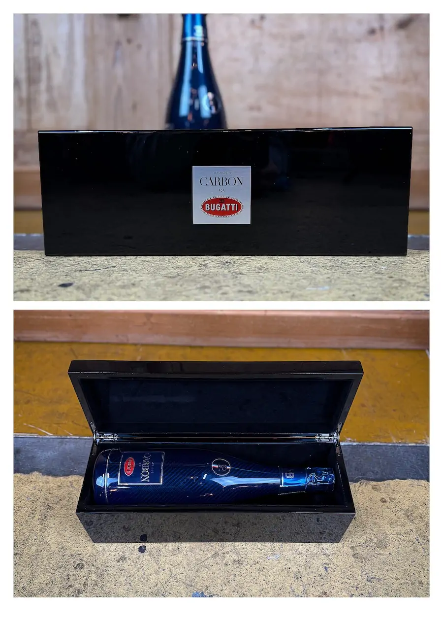 Bouteille champagne carbon for bugatti limited edition