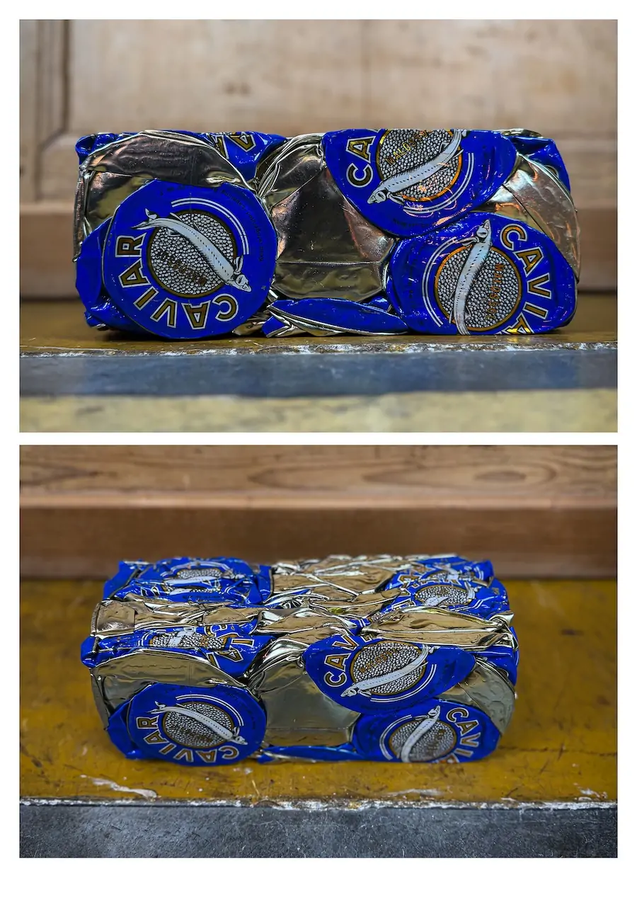 sculpture compression art contemporain