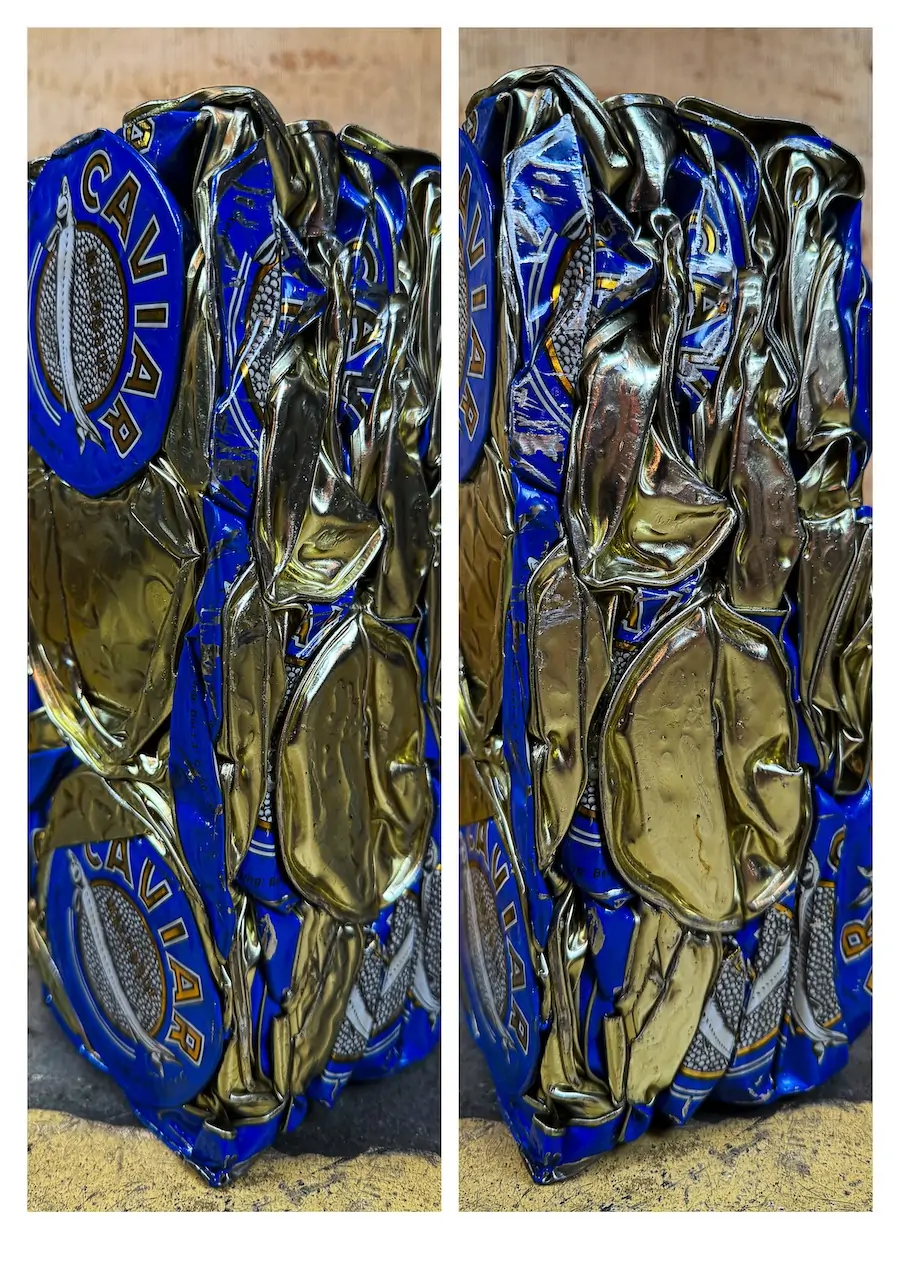 sculpture boite de caviar