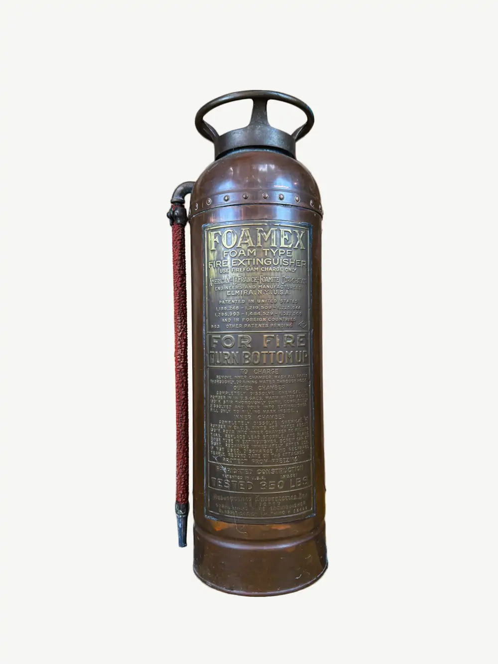 extincteur américain en cuivre