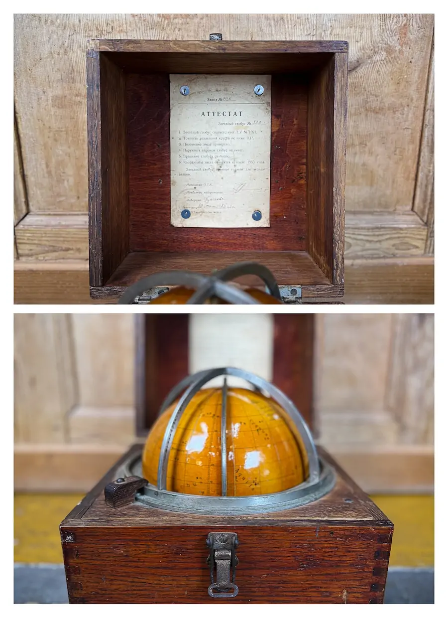 globe céleste de navigation vintage