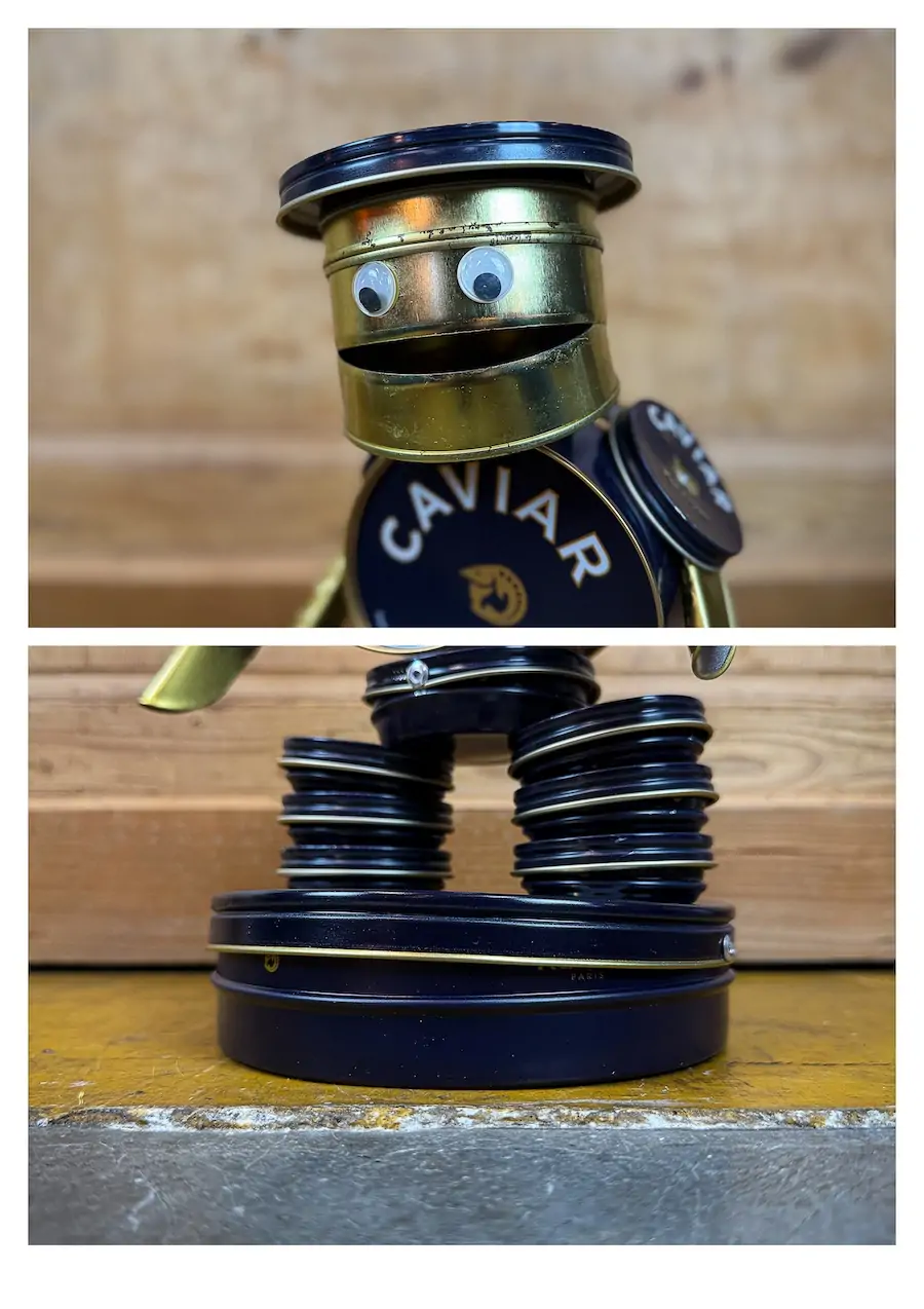 sculpture boites de caviar