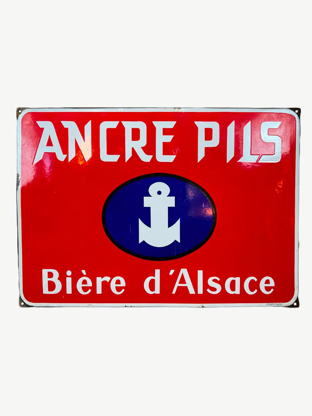 plaque émaillée bière d'alsace