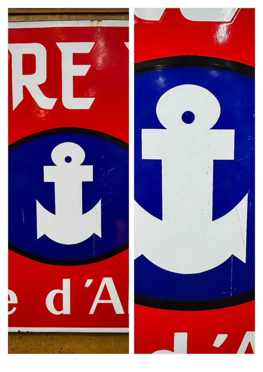 plaque émaillée publicitaire